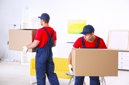 Removal team preparing a flat move in Crystal Palace