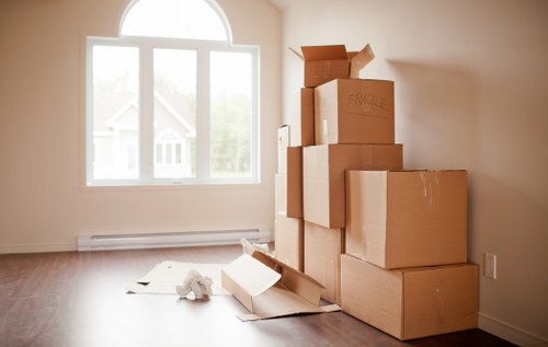 Careful loading for a student move in a Crystal Palace street