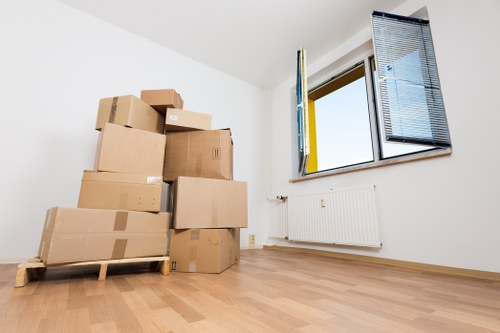 Reusable furniture and donated household items prepared for charity partnership
