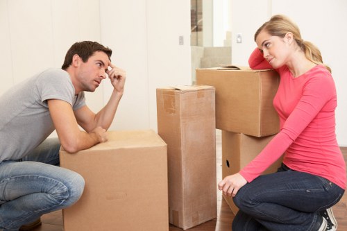 Packed moving boxes and checklist for a Crystal Palace removal day